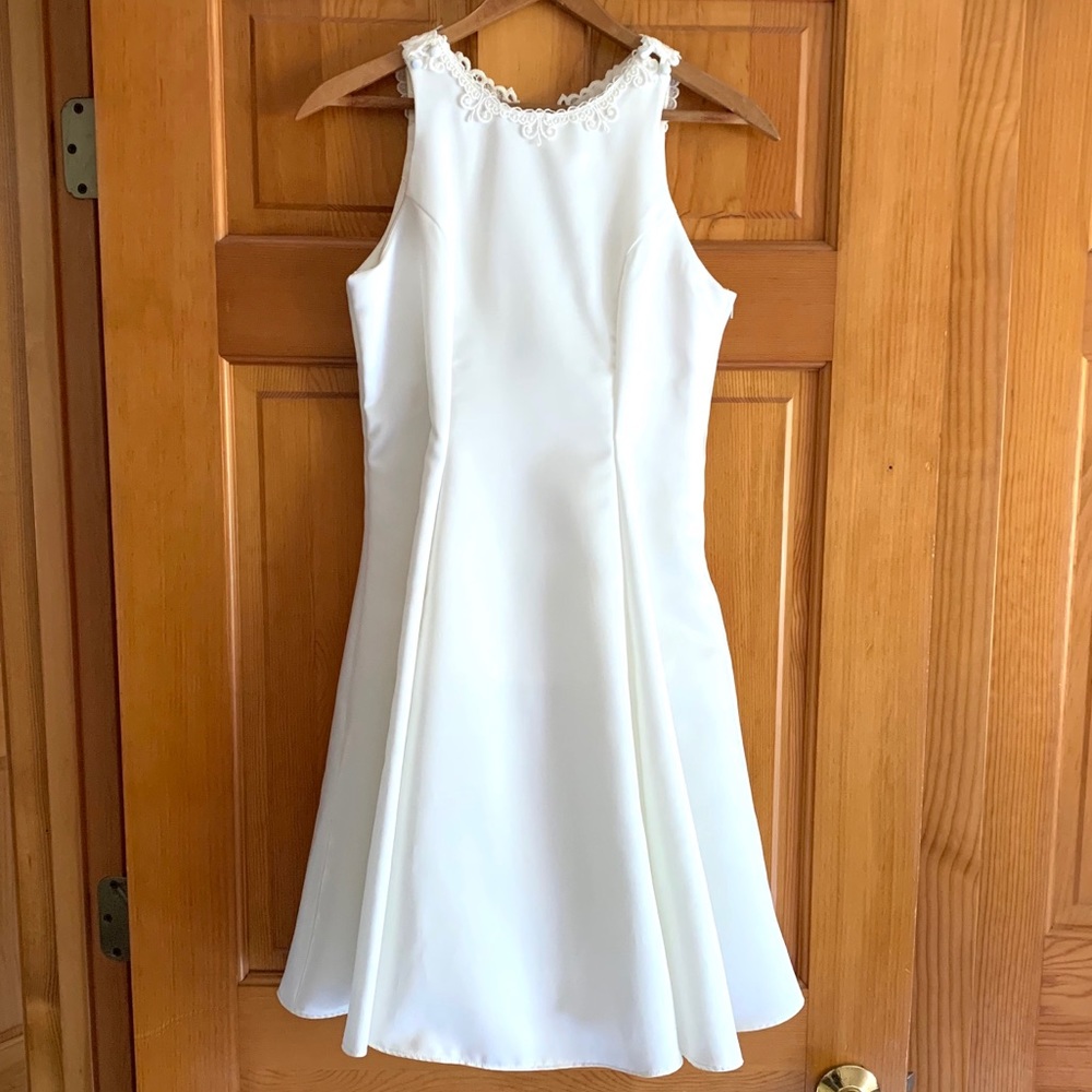 White Jessica McClintock Girls Dress